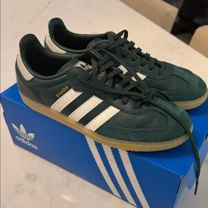Adidas Samba Men's Sneakers - Dark Green and White